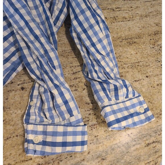 Vintage Abercrombie & Fitch Mens S Plaid Button Up Collar Cotton Pink Moose - Picture 10 of 12